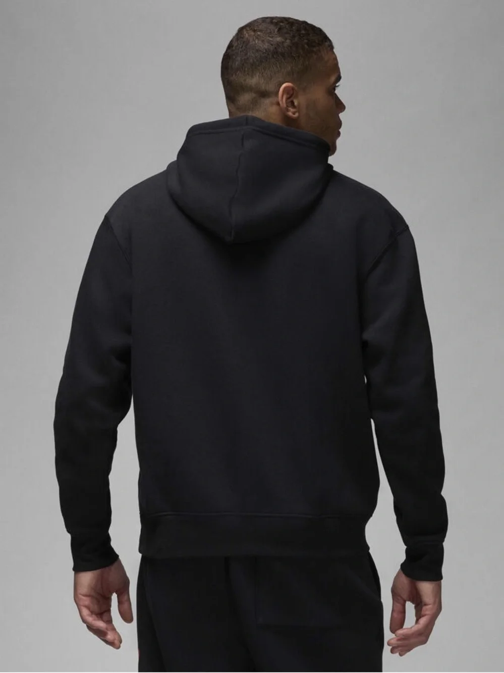 Jordan Essentials Flight Fleece Hoodie Black Red Size M